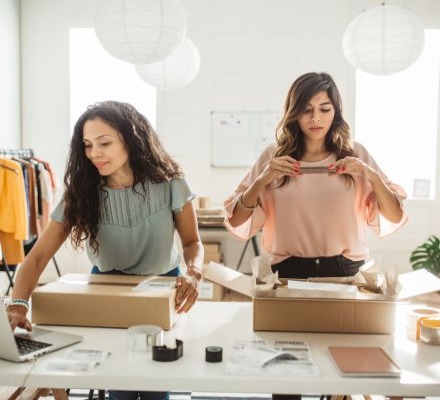 two female retail store owners